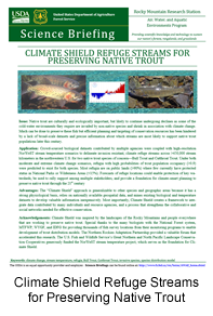 Climate Shield Refuge Streams for Preserving Native Trout Briefing Paper